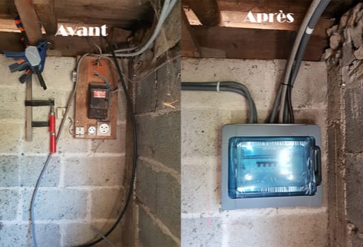 Avant/Après - Mise à niveau installation électrique